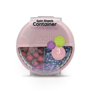 Contenedor Redondo con 3 Divisiones 114ml Morado - Melii