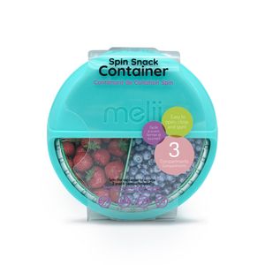 Contenedor Redondo con 3 Divisiones 114ml Verde - Melii