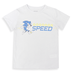 Camiseta Manga Corta Gris Niños - Sonic