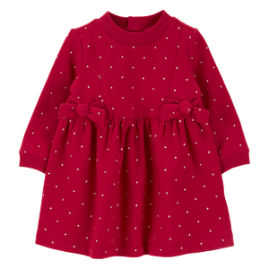 Set Vestido Manga Larga y Calzón Rojo Bebés Niñas - Carter's