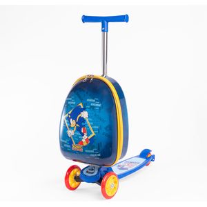 Patineta Scooter Con Maleta Azul 3Ruedas - Sonic