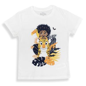 Camiseta Manga Corta Estampada Beige Niños - Princesas