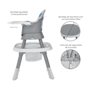 Silla Comedor Seven 7 en 1 Gris - Priori