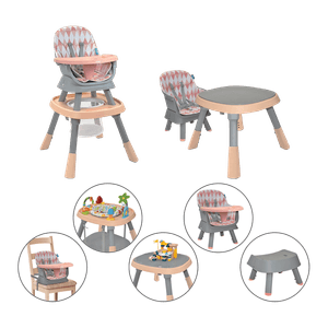 Silla Comedor Seven 7 en 1 Rosado - Priori