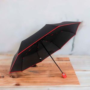 Sombrilla Apertura Automática Negro Rojo - Ikhome