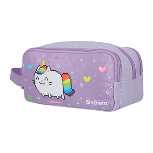 Cartuchera University 5XT Lila Cat - Xtrem