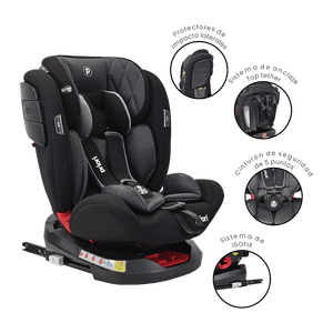 Silla para Carro Twist Grupo 0,1,2 y 3 Isofix Negro - Priori