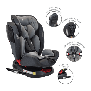 Silla para Carro Twist Grupo 0,1,2 y 3 Isofix Gris - Priori