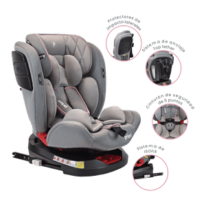Silla para Carro Twist Grupo 0,1,2 y 3 Isofix Rosa - Priori