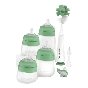 Set de Regalo Teteros Flexy Verde - Nanobebé