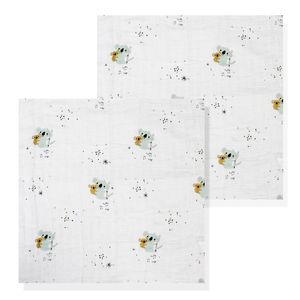 Set 2 Paños Unisex Blanco - Monbaby