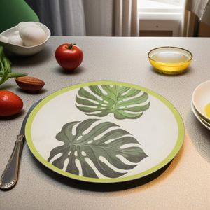 Plato Hojas Bamboo 25cm - Ikhome