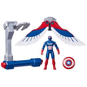 Set Figura Epic Hero Series Vuelo Controlado Capitán América - Marvel