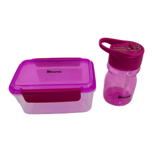 Set Lonchera y Botella Kids Fucsia Tritán - Ikhome