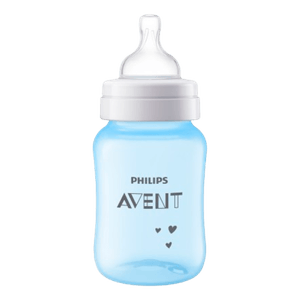 Tetero Válvula Anticólicos Elefante Azul 9 Oz - Avent