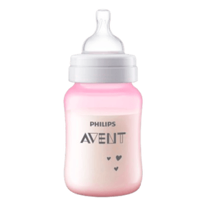 Tetero Válvula Anticólicos Borrego Rosado 9 Oz - Avent