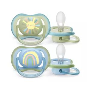 Set 2 Chupos Ultra Air Sol y Arcoíris Niños 0-6m - Avent