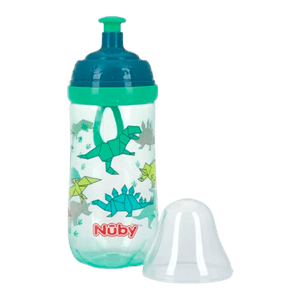 Vaso Boquilla de Silicona Dinosaurio Verde 360ml - Nuby