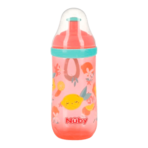 Vaso Boquilla de Silicona Limas Rosado 360ml - Nuby