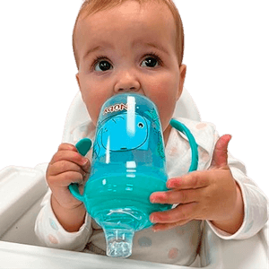 Vaso de Iniciación Válvula Silicona Animales Marinos 240ml - Nuby
