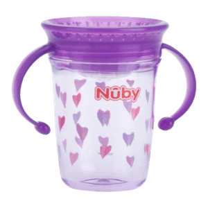 Taza Wonder con 2 Asas Corazones Morado - Nuby