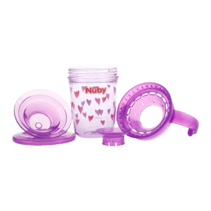 Taza Wonder con 2 Asas Corazones Morado - Nuby