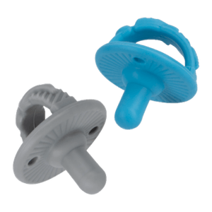 Set 2 Chupos de Silicona Gris y Azul 0m+ - Nuby