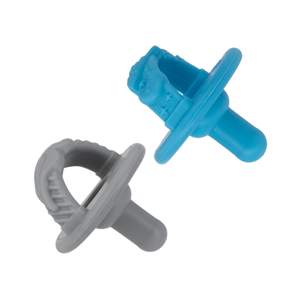 Set 2 Chupos de Silicona Gris y Azul 0m+ - Nuby