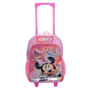 Morral Primaria 3D Minnie Metálico con Ruedas 40cm - Disney