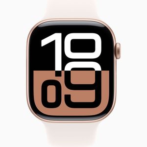Apple Watch Series 10 GPS 46MM Aluminio Oro Rosa Sport Band Light Blush M/L