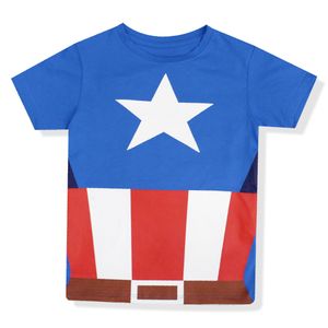 Camiseta Manga Corta Azul Niños - Capitán América