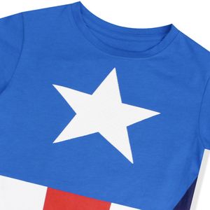 Camiseta Manga Corta Azul Niños - Capitán América