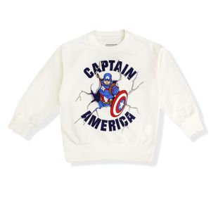 Buzo Cuello Redondo Beige Niños - Capitán América