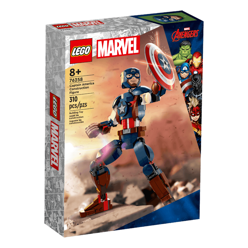 Set Figura De Construcción Capitán América 310 Piezas Lego