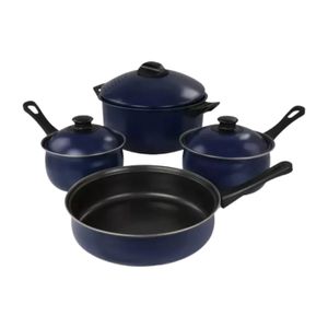 Batería Cardinal Antiadherente Oceanía Azul 7 Piezas - Gibson