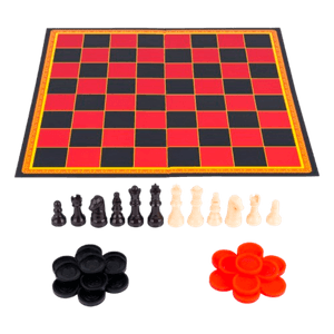 Set Juegos Ajedrez, Damas y Tres en Raya Clásicos - Cardinal