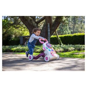 Montable 2 en 1 Andadera Pushride Rosado - Prinsel