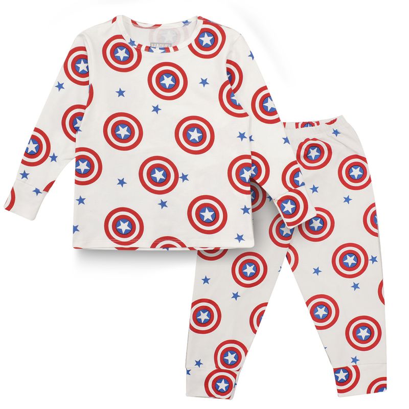 Set Pijama Piezas Estampada Niños Capitan America Pepe Ganga