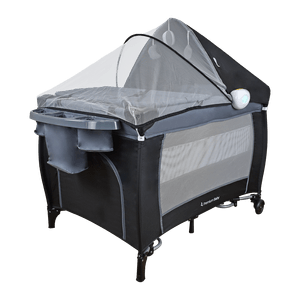 Corral Cuna Mecedora Nápoles Negro - Premium Baby
