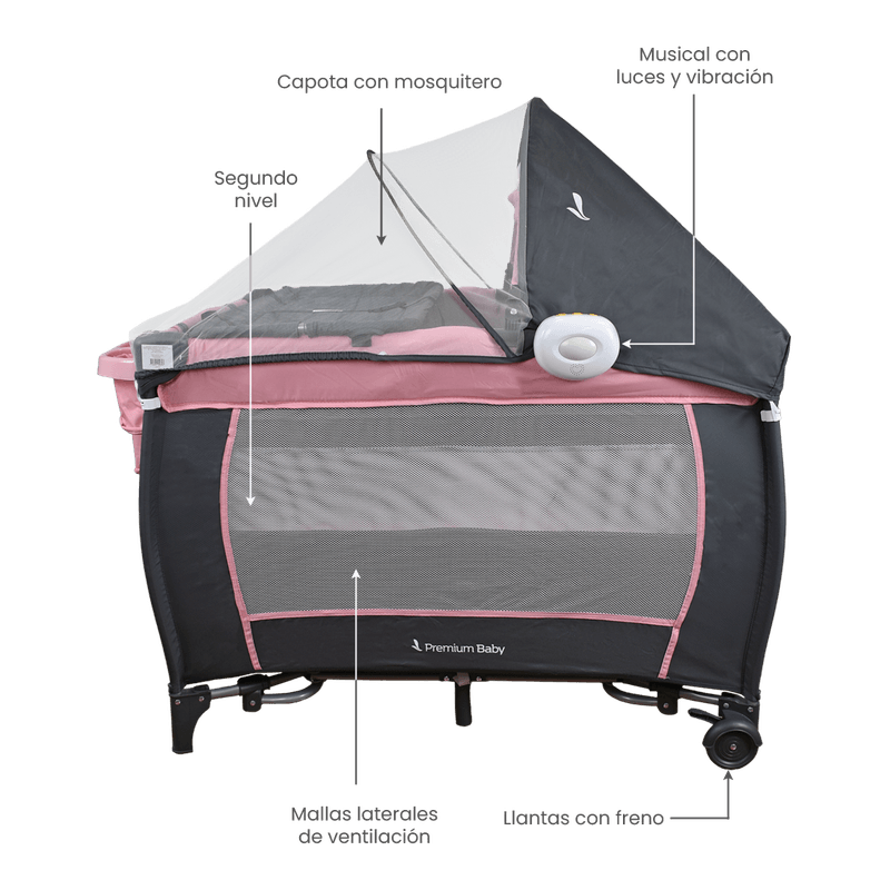 Corral-Cuna-Mecedora-Napoles-Rosa-y-Gris-Premium-Baby