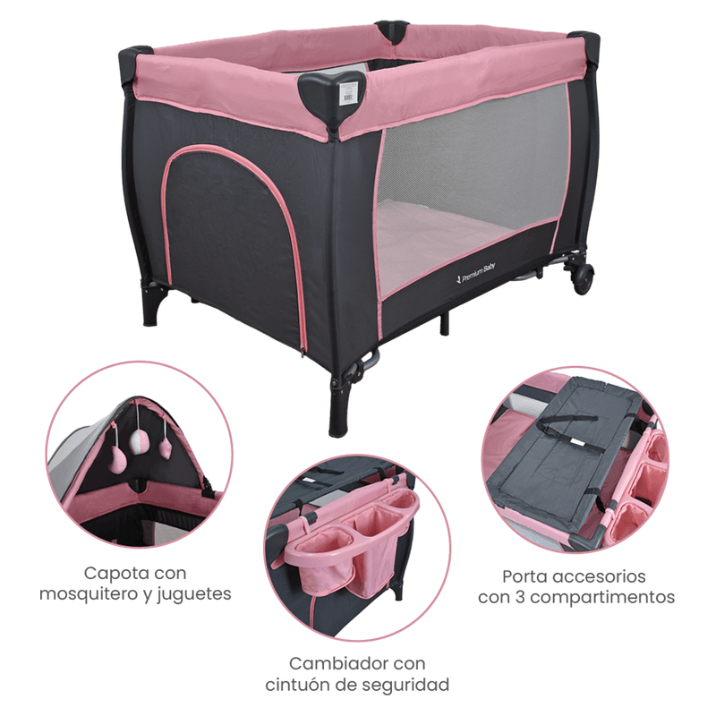 Corral-Cuna-Mecedora-Napoles-Rosa-y-Gris-Premium-Baby