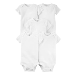Set 5 Bodies Manga Corta Blancos Unsiex - Carter's