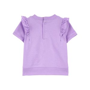 Set Body, Camiseta y Short Morado Bebés Niñas - Carter's