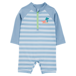 Traje de Baño 1 Pieza Rayas Azul Bebés Niños - Carter's
