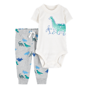 Set Body Manga Corta y Pantalón Dinosaurios Bebés Niños - Carter's