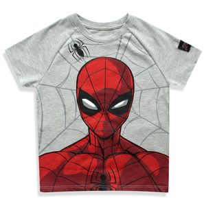 Camiseta Manga Corta Estampada Gris Niños - Spiderman