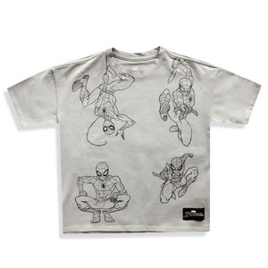 Camiseta Manga Corta Gris Niños - Spiderman