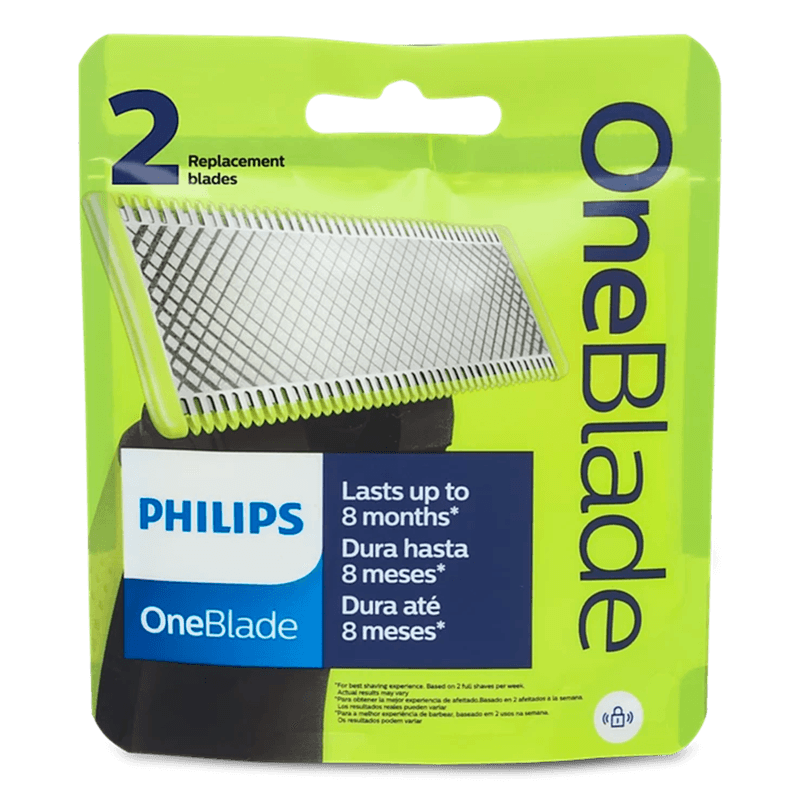 Set-2-Oneblade-Cuchilla-de-Repuesto-Reemplazable-Philips