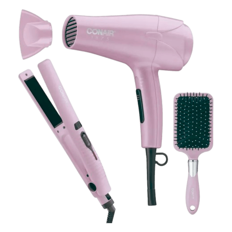 Hair Dryer Cepillo Alisador Y Secadora Conair Conair: Combo