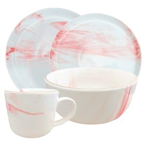 Set Vajilla 16 Piezas y 6 Vasos 520ml - Ikhome